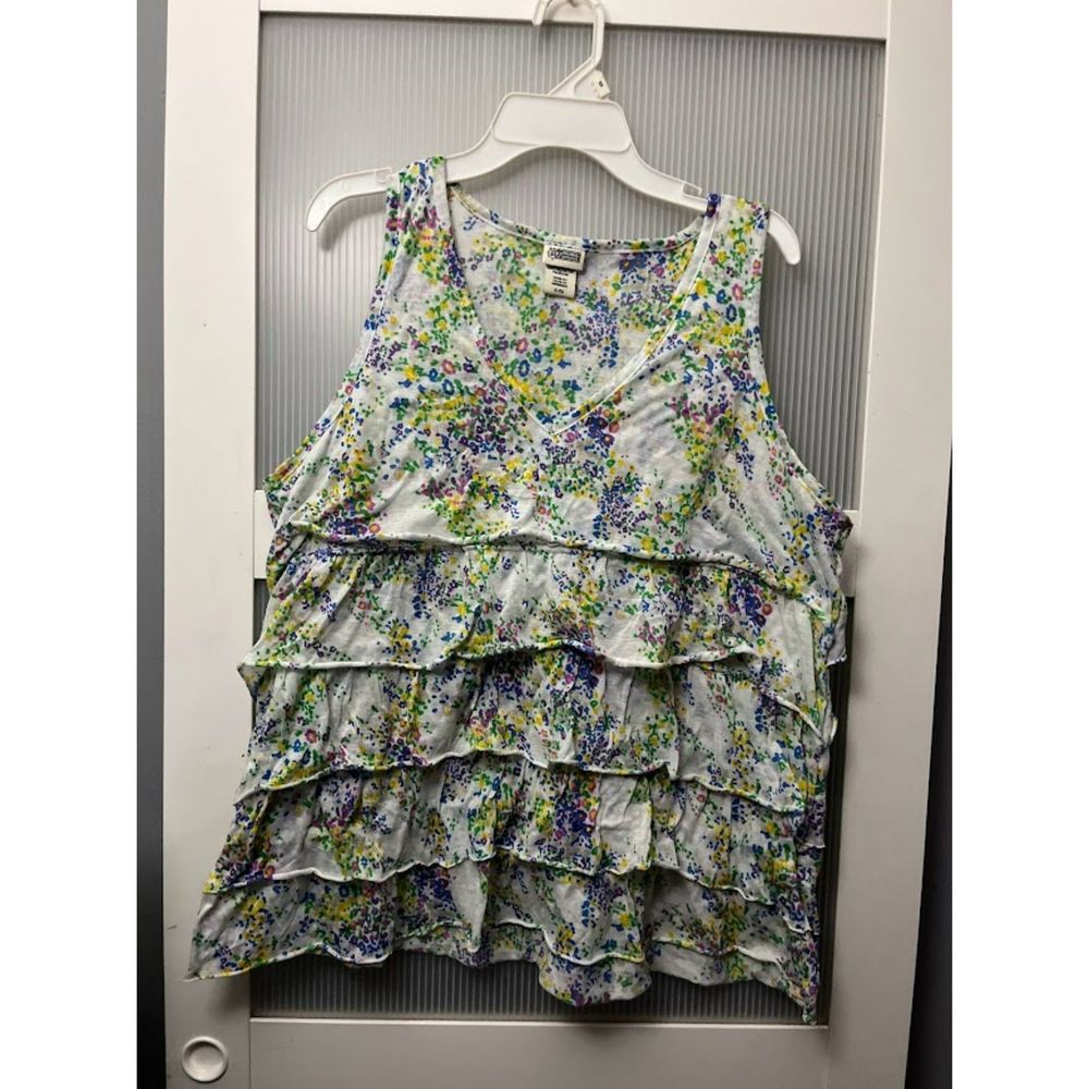 D_Route 66 Original Clothing floral with ruffles sleeveless top